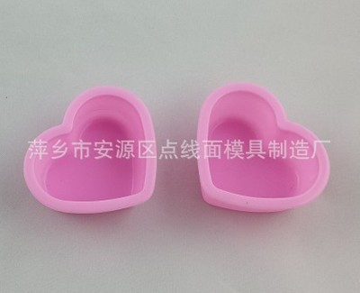 心形硅胶蛋糕小烤杯 烘焙与果冻的理想模具，来自萍乡市安源区点线面模具制造厂